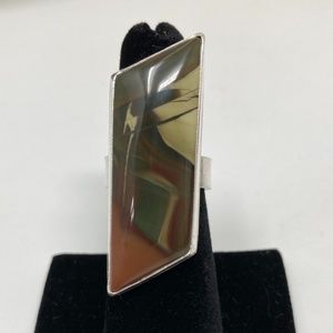 Handmade Morrisonite Jasper and Silver Ring